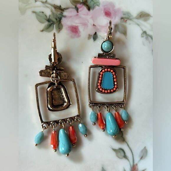 Boho dangle earrings A46 - Picture 3 of 5